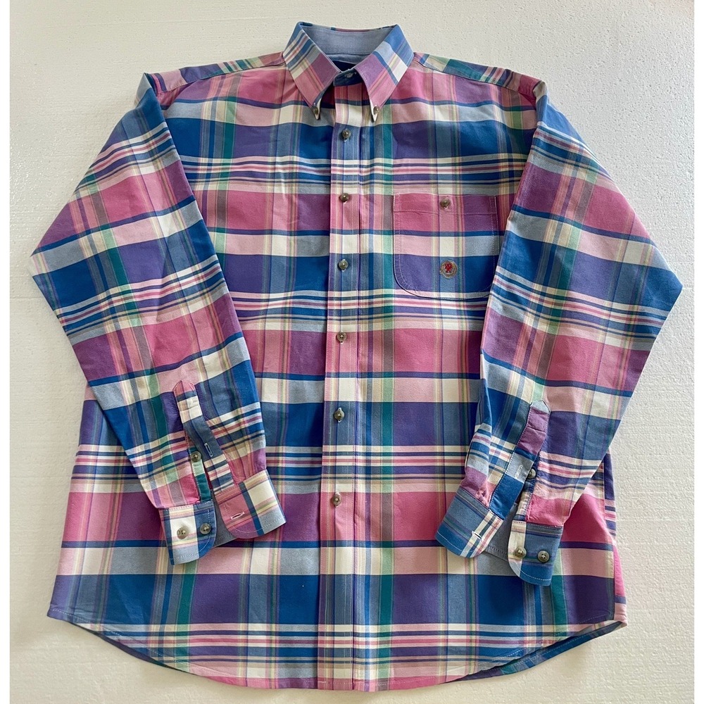 WRANGLER Tough Enough to Wear Pink Breast Cancer Awareness Button Down Shirt XL